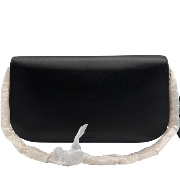 Lauren Ralph Lauren Black Shoulder Bag with Gold Accent | New with Tags - Picture 3 of 13